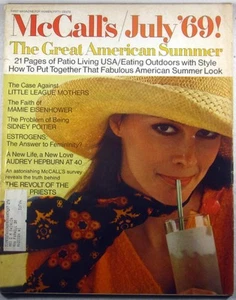 McCALL'S MAGAZINE July 1969 Sidney Portier Audrey Hepburn Mamie Eisenhower - Imagen 1 de 4