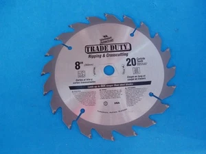 8" 20 TOOTH CARBIDE CIRCULAR SAW BLADE VERMONT AMERICAN #27173 FRAMING USA MADE - Picture 1 of 2
