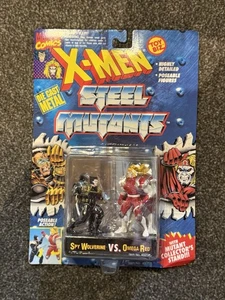 X-Men Steel Mutants Spy Wolverine Vs Omega Red Marvel 1994 Toy Biz Die-Cast MOC - Picture 1 of 3