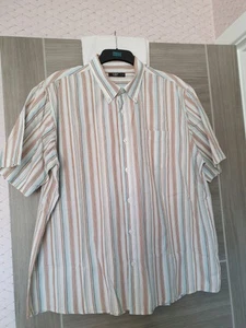 Cotton Traders XXL Cotton, Short Sleeved Striped Shirt - Picture 1 of 13