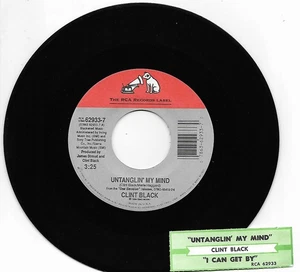 Clint Black, Untanglin' My Mind/I Can Get By 45 1994 VG+ RCA - Picture 1 of 2