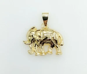 Vergoldeter Elefant Anhänger Charm Schmuck Oro Laminado Elefante Dije Medaille - Bild 1 von 2