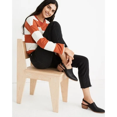 Женские джинсы Madewell с высокой посадкой узкие укороченные Boyfriend джинсовая ткань размер 29 высокие черные - Изображение 1 из 4