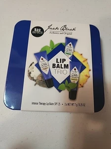 Jack Black Lip Balm Trio Intense Therapy SPF 25 .25oz Shea Butter Pineapple Mint - Picture 1 of 6