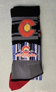 1 Paio Calzini Crew Adulti Bandiera Colorado Colorado Limited Nuovi - Foto 1 di 4