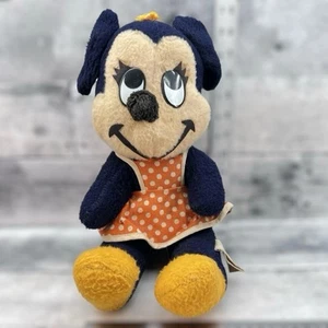 Walt Disney Minnie Mouse 1960s Plush Stuffed Toy 14" w Yellow Bow 3105 - Picture 1 of 14