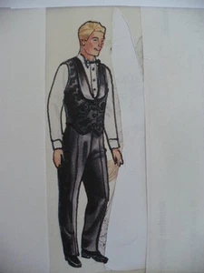 PATTERN FOR  KEN 1990 ERA VEST, PANTS, SHIRT   - Picture 1 of 1