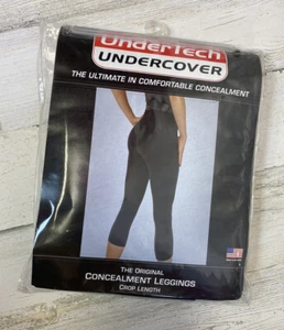 UnderTech Undercover Womens M Black Concealed Carry Right Hand Crop Leggings NEW - Picture 1 of 11