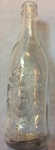 Botella transparente usada vintage N Carney & Co Lawrence Mass 9 pulgadas #37 - Imagen 1 de 8