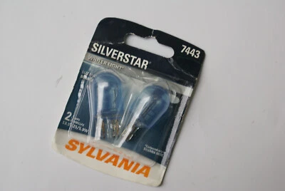 SYLVANIA 7443 SilverStar Miniture Bulbs Pack of 2 - Sealed Package Made in Japan - Image 1 of 3