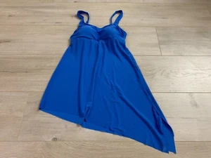 Coastal Blue Damen Bademode asymmetrischer Saum seitlich zum Binden Tankini Oberteil Größe XS (0-2) - Bild 1 von 7