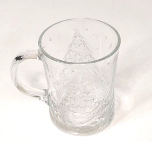 Arcoroc Embossed Holly Tree 8oz Glass mug - Picture 1 of 2