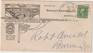 Browns ILL 4 bar cl 1ct Factory Illust Browns Elevator Co (b363) - Picture 1 of 1