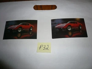 1977 Chevy Corvette Postcards (2) Lot of Cards - P32 - Picture 1 of 1