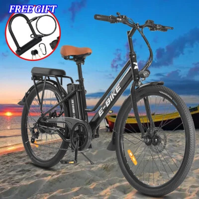 Bicicleta eléctrica de 26"" para adultos bicicleta eléctrica de playa de montaña 500 W bicicleta de cercanías de ciudad Foto 1 de 4