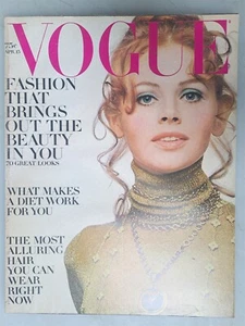 Vogue Magazine April 15, 1969 Issue - Beauty, Fashions, Britt Ekland Cover - Imagen 1 de 2