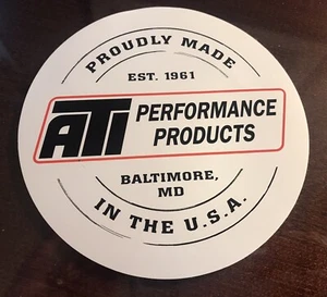 ATI PERFORMANCE PRODUCTS Drag Racing NHRA NASCAR PLR Round Decal. Size 4.75" - Bild 1 von 4