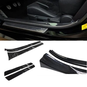 Real Carbon Fiber Interior Door Sills Trim Strip Cover 4pcs For 2022+ BRZ GR 86 - Picture 1 of 7