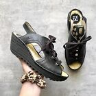 Fly London Ylfa Wedge Lace Up Leather Shoes Sandals Women’s 40 7