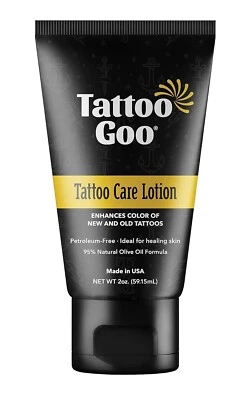 Tattoo Goo After Care Lotion, Moisturizing Natural Tattoo Lotion for Color ,.