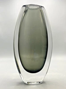 Vaso crepuscolare in vetro Orrefors Sommerso N 3538/728 design Nils Landberg circa 1955 - Foto 1 di 12