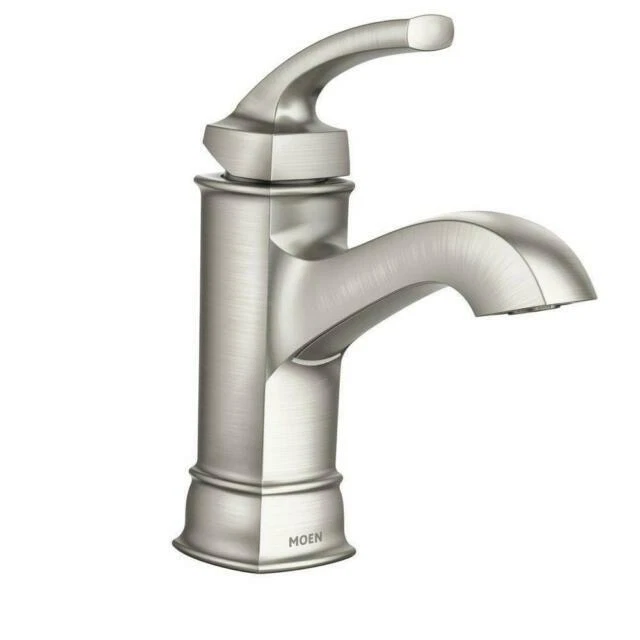 Moen WS84414MSRN Hensley Single Handle High Arc Bathroom Faucet - Brushed Nickel