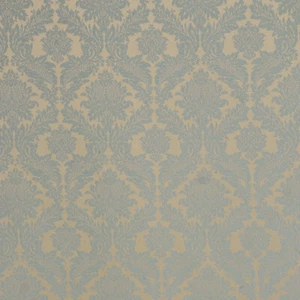 Luxury Damask Duck Egg/Gold Fabric Brocade Reversible Material Drapes Per Metre - Picture 1 of 7