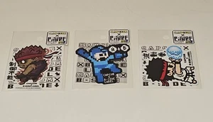 AKUMA RYU and MEGAMAN B Side Label Stickers Japan Import US New! Street Fighter! - Picture 1 of 7
