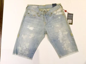 TRUE RELIGION MEN RICKY SHORT W/FLAP INDIGO OASIS NWT 28W $228 - Picture 1 of 3