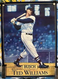 Vintage Ted Williams Wandposter Busch Bier Boston Red Sox 1988 - Bild 1 von 2