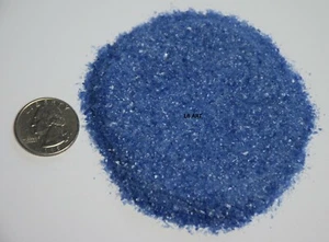 0148.01- 1oz INDIGO BLUE OPAL BULLSEYE GLASS FINE FRIT 90 COE FUSIBLE - Picture 1 of 2