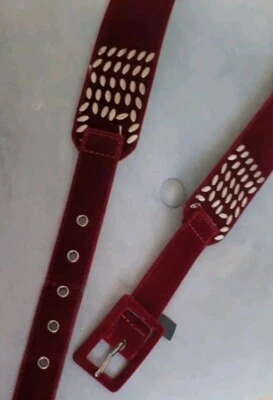 Women's Velvet Belt With Embellishments L-XL Festive - Image 1 of 4
