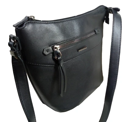 *BOLSO BANDOLERA DAVID JONES Paris* Damas NEGRO Imitación Cuero 9 X 11 X 5 Foto 1 de 4