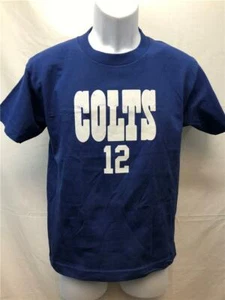 New Hole Indianapolis Colts #12 Andrew Luck Youth Size S NFL Apparel Shirt - Picture 1 of 5