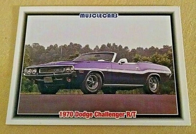 Tarjeta convertible Dodge Challenger R/T 1970 Musclecars Collect-A-Card 1992 #23. Foto 1 de 2