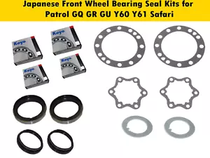 Pair Japanese Front Wheel Bearing Seal Kits for Patrol GQ GR GU Y60 Y61 Safari - Picture 1 of 6