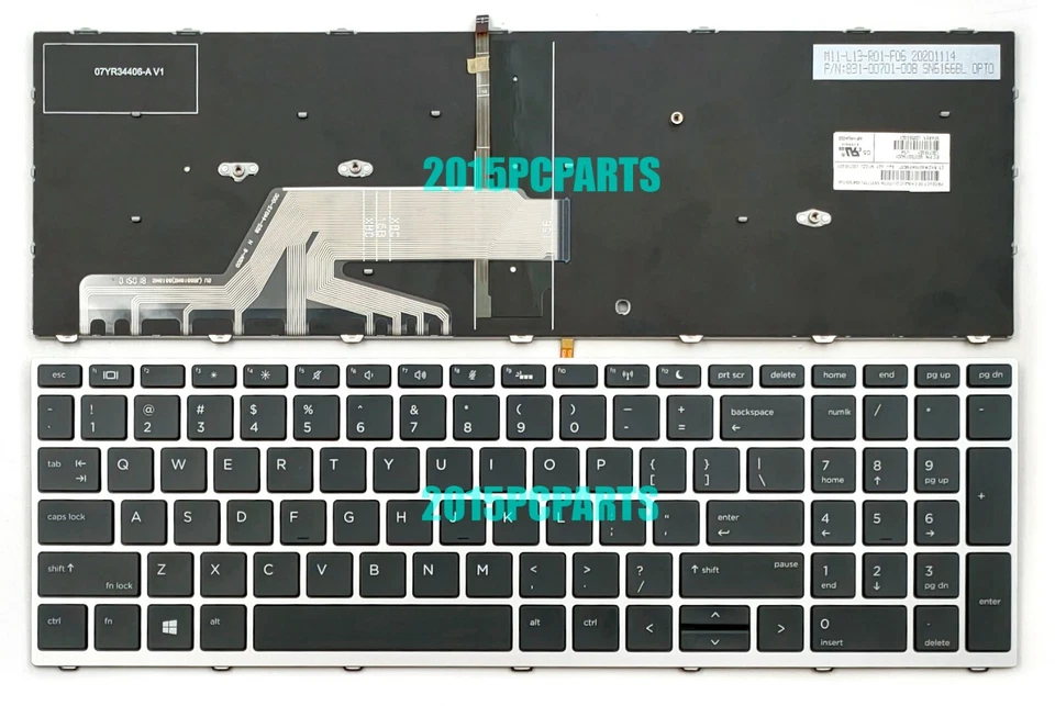 New HP ProBook 450 G5 455 G5 470 G5 Keyboard Backlit US - Image 1 of 1