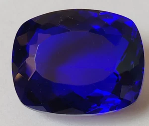 AAA+ Huge Blue Tanzanite Cushion Cut 76.25 Ct. Loose Gemstone Gift for Women/Her - Picture 1 of 7