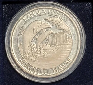 HAWAII KAHALA HILTON 25TH ANNI. G.F 25 $ *DELFINE*PF 100 Mtg Silber 2M-223 MEDAILLE - Bild 1 von 2