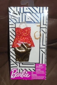 Barbie Fashion Outfit Paket Rot Gold Rock Zubehör NEU - Bild 1 von 4