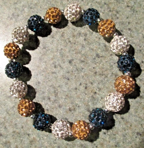 Milwaukee Brewers-L.A.Rams- Bling- Crystal-Navy Blue/Gold/White-Bracelet Cover