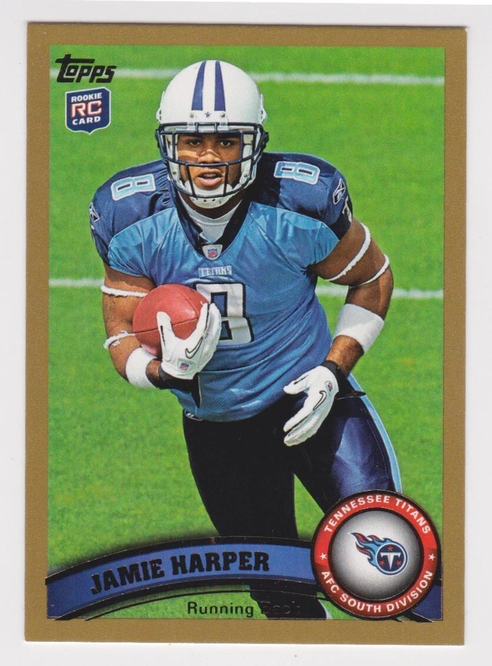 2011 Topps Football Gold RC Parallel #382 Jamie Harper 1537/2011 - Image 1 of 1