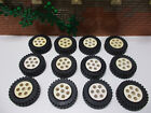 (G1/6) LEGO 12 Wheels Tyres With Rims 13 x 24 Weis Technic Model Team