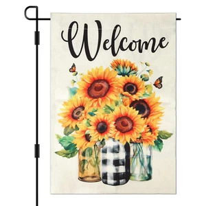 Flagge des Sonnenblumengartens, Gartenfahne Sommer Flagge Garten Sommer Flagge H - Bild 1 von 6