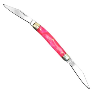 Buckshot Folding Pocket Knife with Pink Peral Handles - Picture 1 of 3