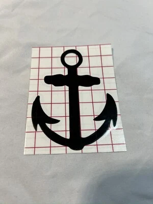 Calcomanía de anclaje negra de vinilo recién cortada. - Envío Nuevo y Gratis. Foto 1 de 4