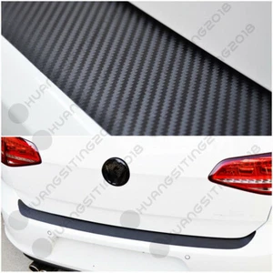 Protector de parachoques trasero de fibra de carbono para automóvil 4D pegatinas envío rápido a EE. UU. - Imagen 1 de 5