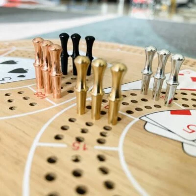 12Pcs Metal Cribbage Pegs 4Colors Gold Silver Copper Black 25MM For 3/32'' Hole - Image 1 of 4