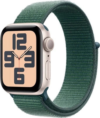 Apple Watch SE 2 40mm Starlight Aluminum - Lake Green Sport Loop MXEH3LL/A - Image 1 of 2