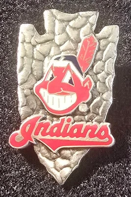CLEVELAND INDIANS ARROWHEAD 1.5" LAPEL PIN - VERY RARE / PROTOTYPE 1995 - Image 1 of 2